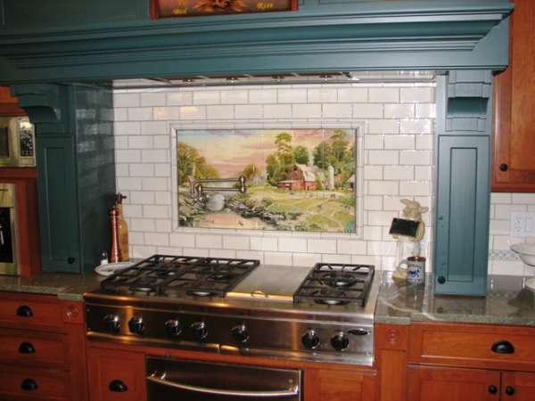 Hand painted tiles for kitchens